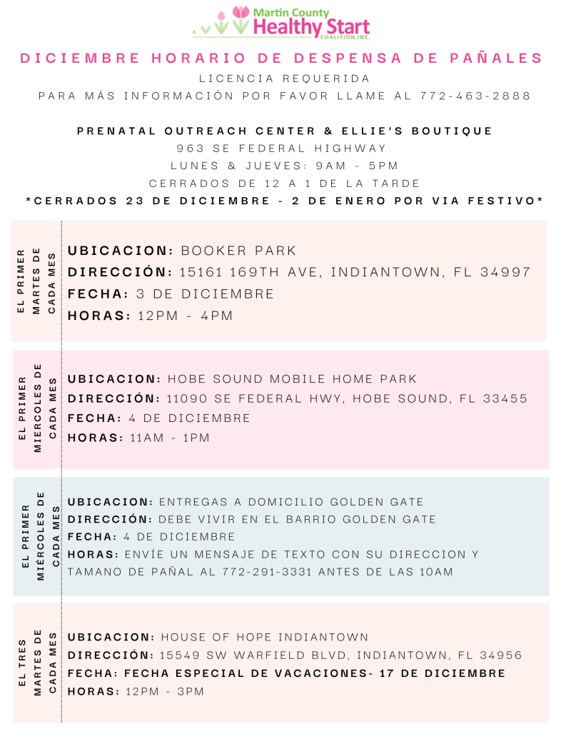 December Diaper Pantry Schedule (1)