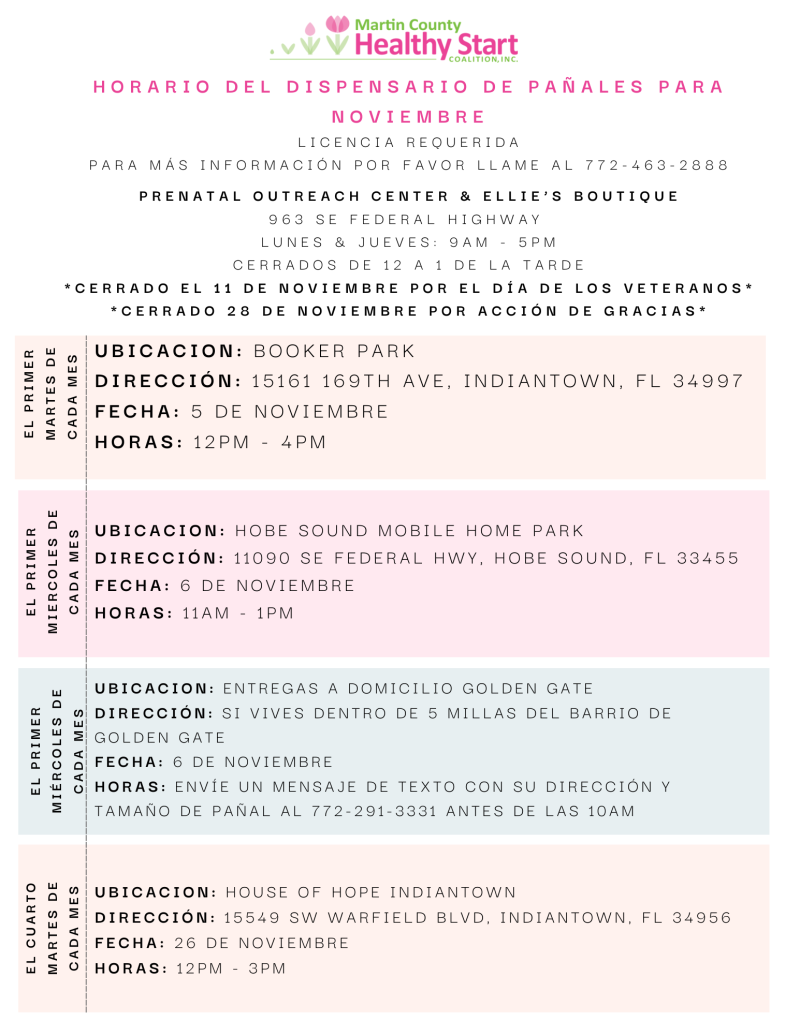 November Diaper Pantry Schedule (1)